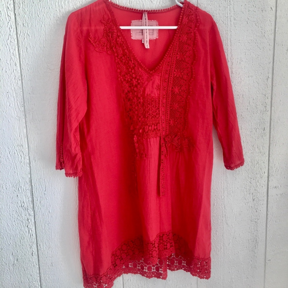 NWOT Johnny Was Vintage Stunning Red Blouse!